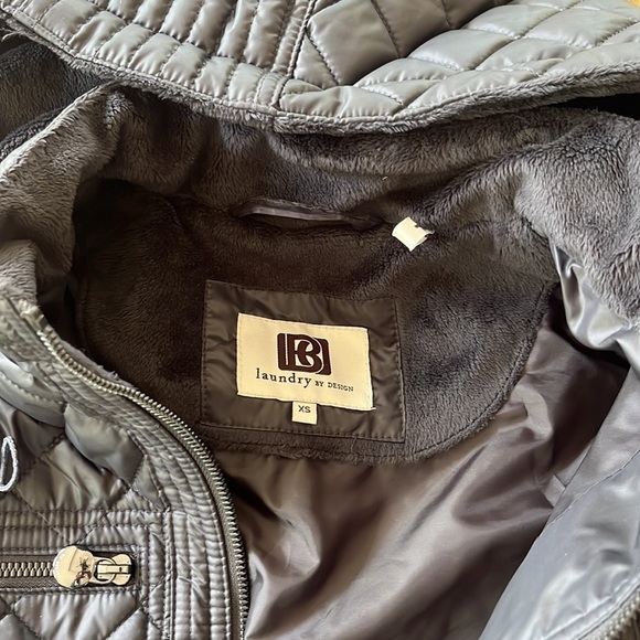 Laundry by Design Quilted Hooded insulated coat detachable hood Size XSmall - Picture 5 of 6